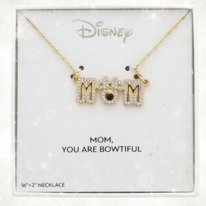 Disney Gold 'MOM' Necklace with Sparkling Accents